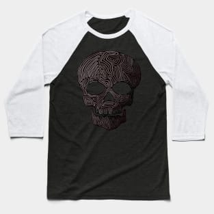 Swirly Artsy Skyll Baseball T-Shirt